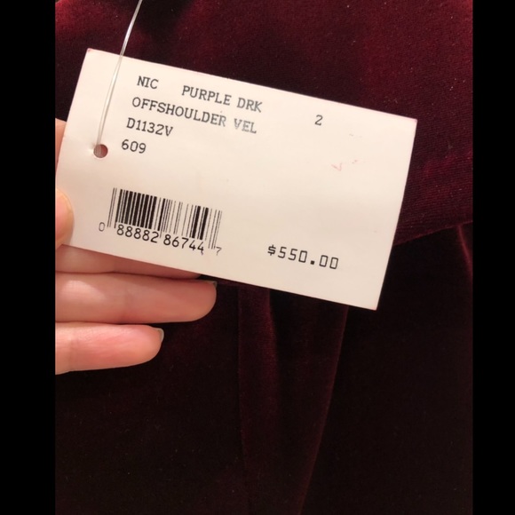 NICHOLAS Off Shoulder Velvet Mini Dress • NWT - Picture 5 of 6
